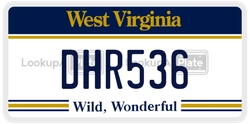 DHR536  license plate in WV