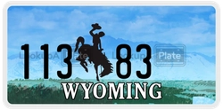 11383  license plate in WY