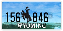 156846  license plate in WY
