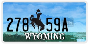 27859A license plate in Wyoming