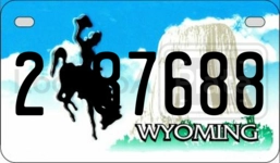 287688 license plate in Wyoming