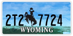 2T27724  license plate in WY