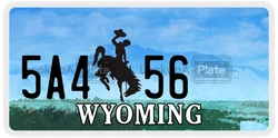 5A456  license plate in WY