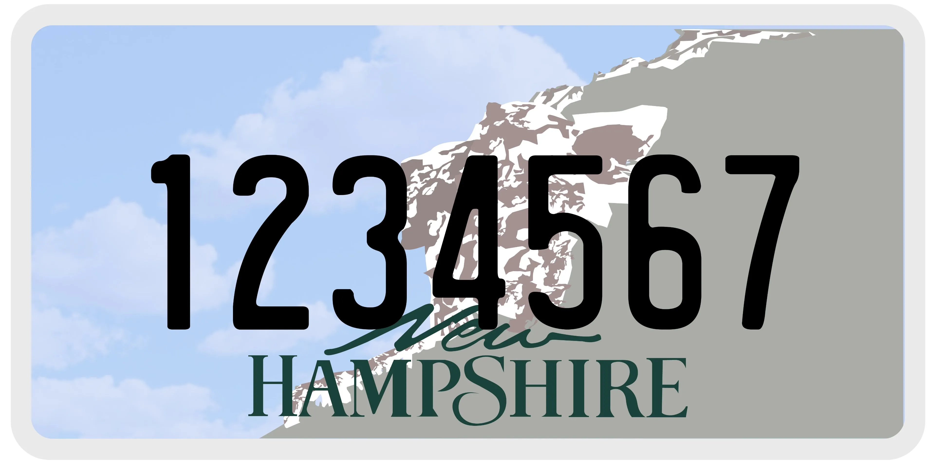 New Hampshire License Plate Sample