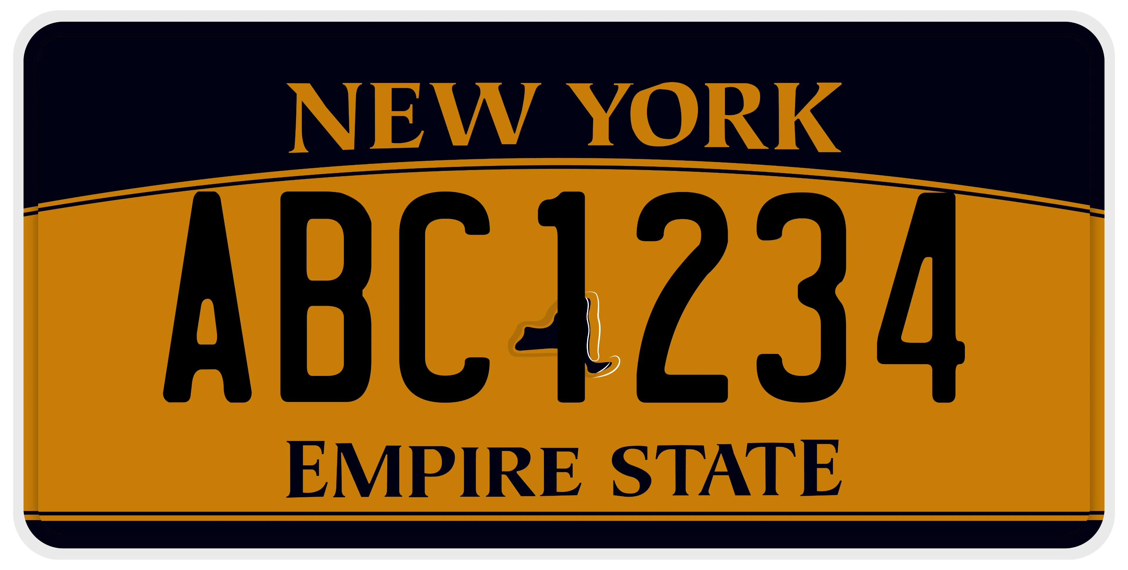 New York License Plate Sample