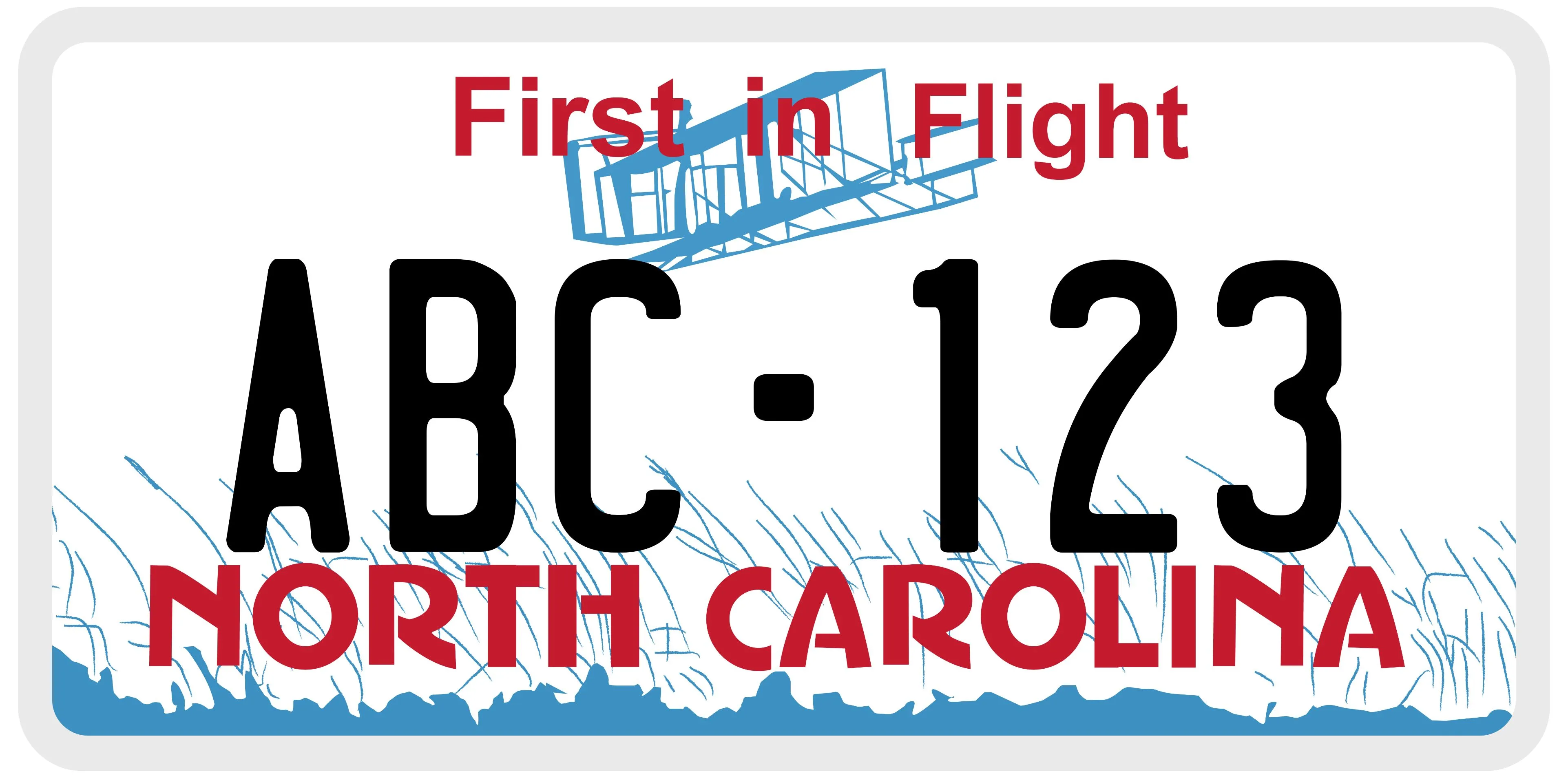 North Carolina License Plate Sample
