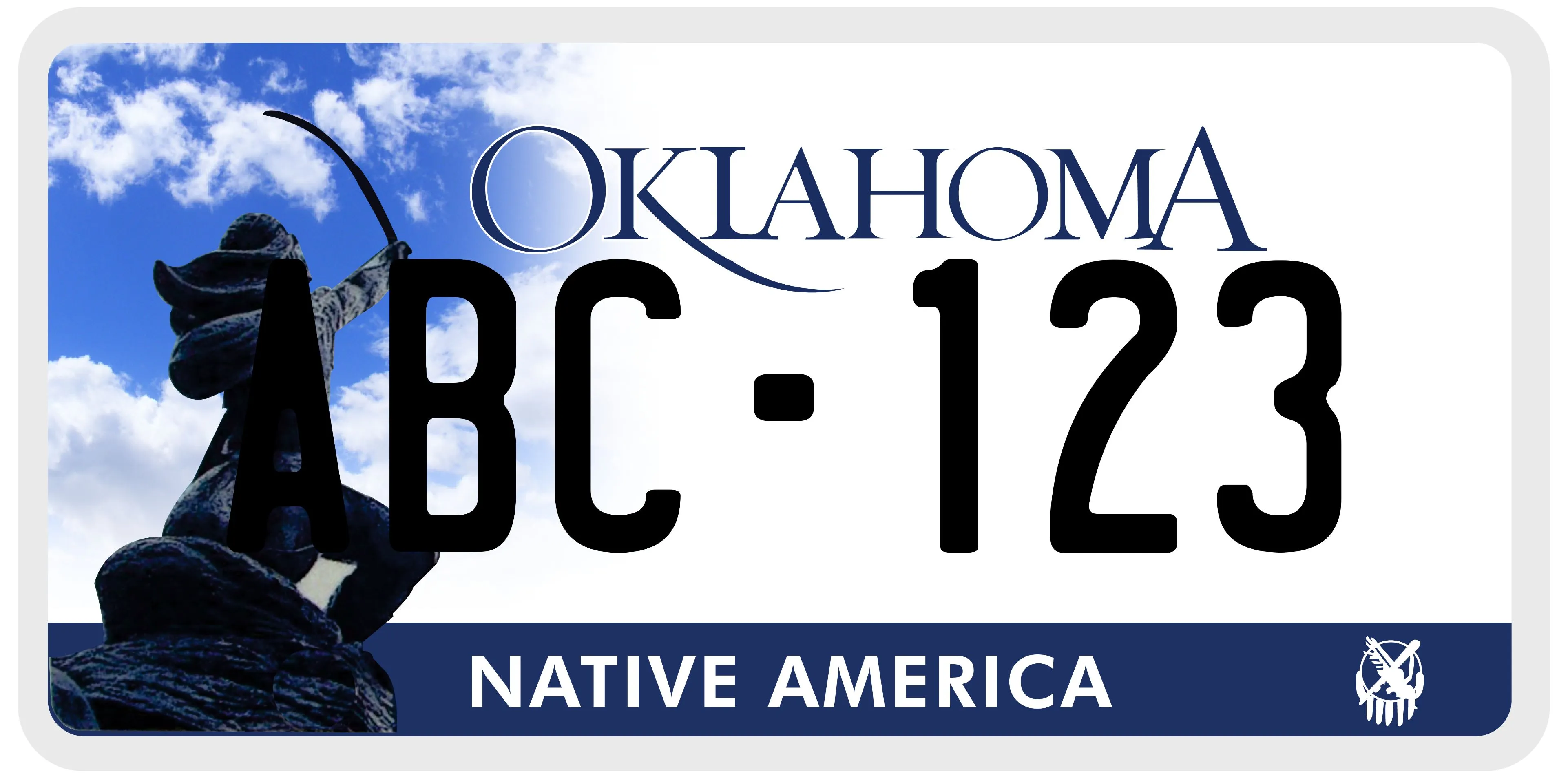 Oklahoma License Plate Sample