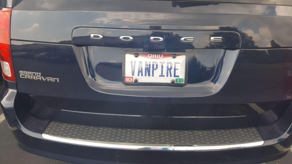 #20 VANPIRE Ohio License Plate