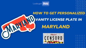 how to get vanity license plate in Maryland